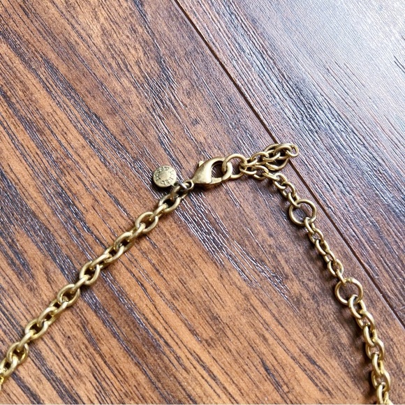 J Crew • gold statement necklace crystal rhinestone bee chunky sparkly preppy - Picture 4 of 5